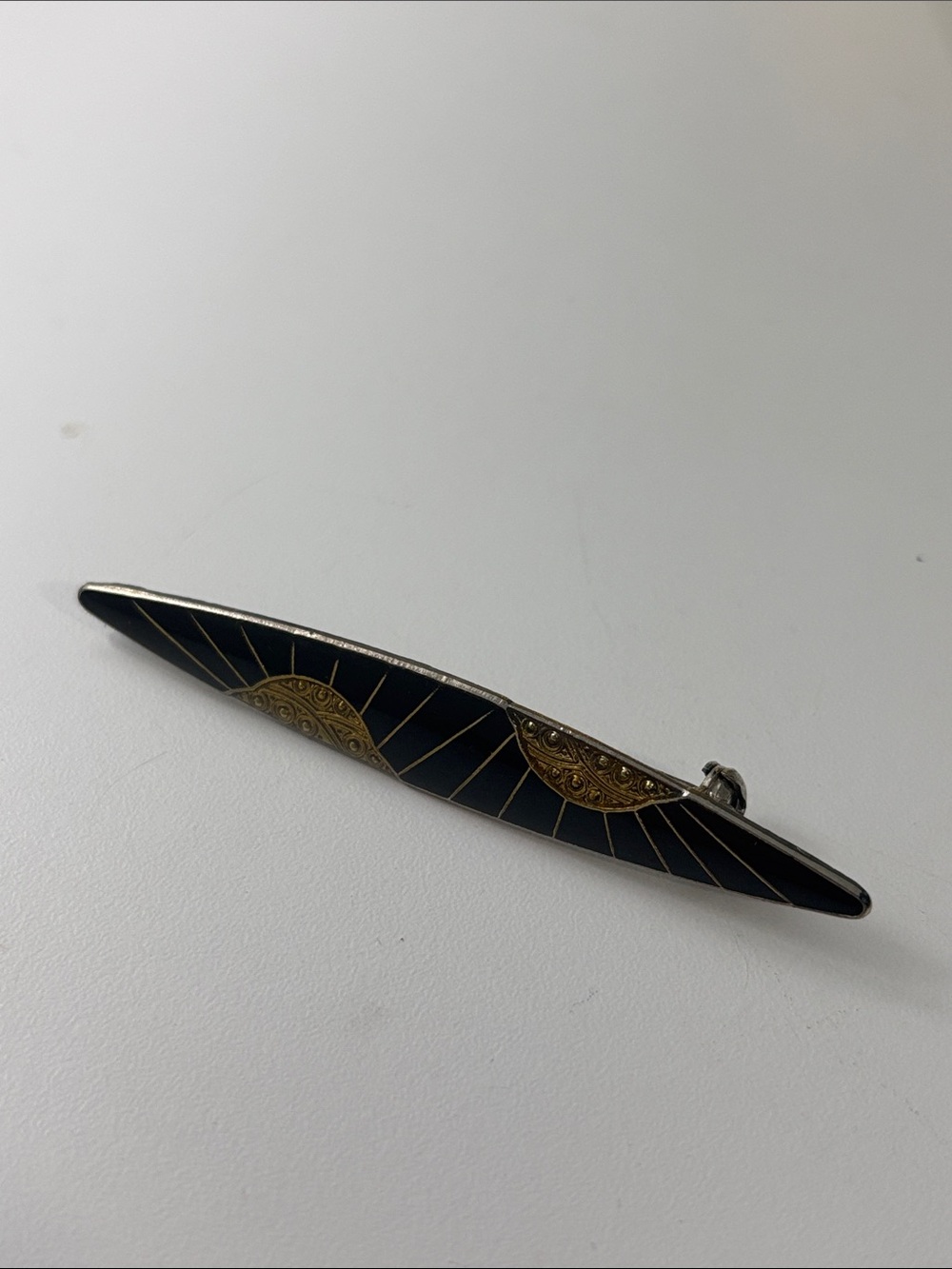 Vintage Long Bar Brooch